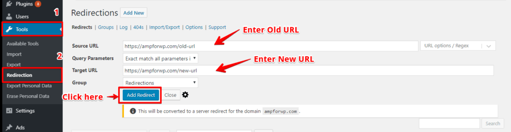 URL Redirect